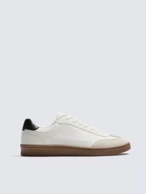 Zara Contrasting Sole Sneakers- Mens Size 11, White/Blk